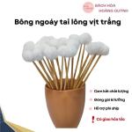 10 cây bông ngoáy tai , bông ráy tai , bông se tai thân gỗ đầu lông