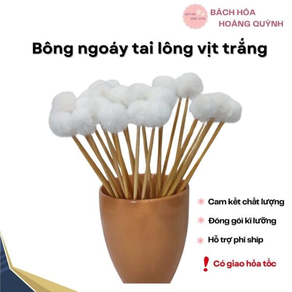 10 cây bông ngoáy tai , bông ráy tai , bông se tai thân gỗ đầu lông