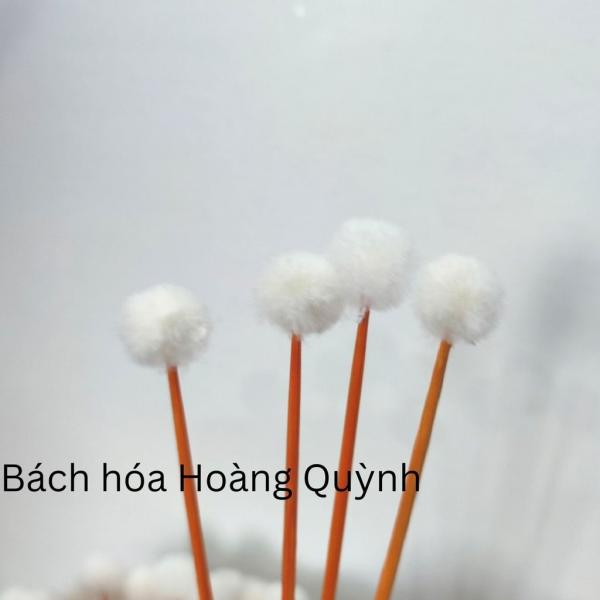 10 cây bông ngoáy tai , bông ráy tai , bông se tai thân gỗ đầu lông