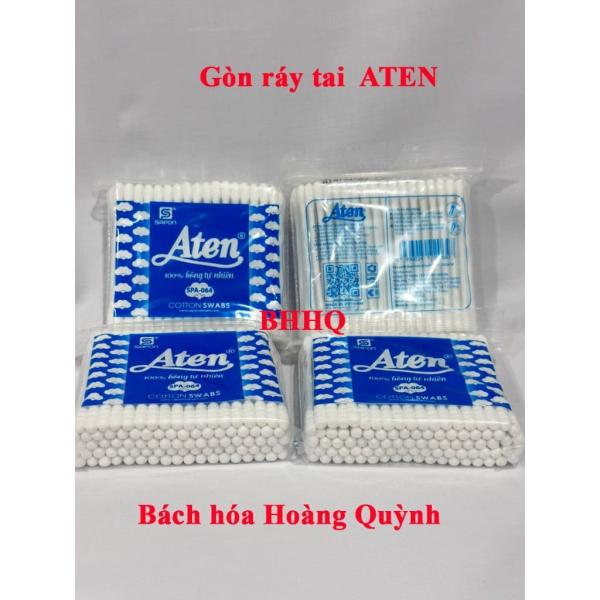 Combo 3 gói tăm bông thân nhựa Aten (đầu bông lớn)