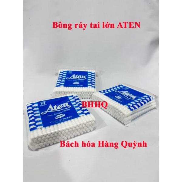 Combo 3 gói tăm bông thân nhựa Aten (đầu bông lớn)