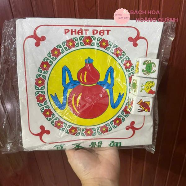 Bộ bầu cua cá cọp Phát Đạt- Phát Lộc hạt xốp, chơi tết gia đình họp mặt