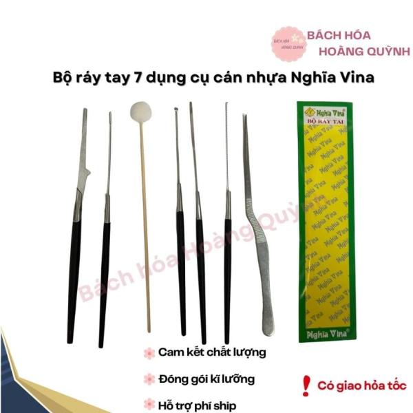 Bộ dụng cụ lấy ráy tai - móc ráy tai 7 món Nghĩa Vina