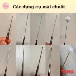Bộ ráy tai cán gỗ hương Nghĩa Vina, 9 dụng cụ mài chuốt tỉ mỉ, cao cấp, tặng 1 bông nghỗng mềm mịn,