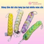 Bông tắm dài vải lưới mềm mại cao cấp, bông tắm tạo bọt chà lưng nhiều màu trẻ trung.