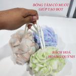 Bông tắm lưới tạo bọt dạng TRÒN màu sắc xinh xắn (có muốt tạo bọt)