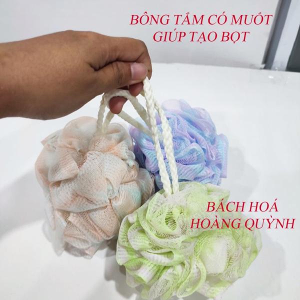 Bông tắm lưới tạo bọt dạng TRÒN màu sắc xinh xắn (có muốt tạo bọt)