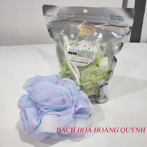 Bông tắm lưới tạo bọt dạng TRÒN màu sắc xinh xắn (có muốt tạo bọt)
