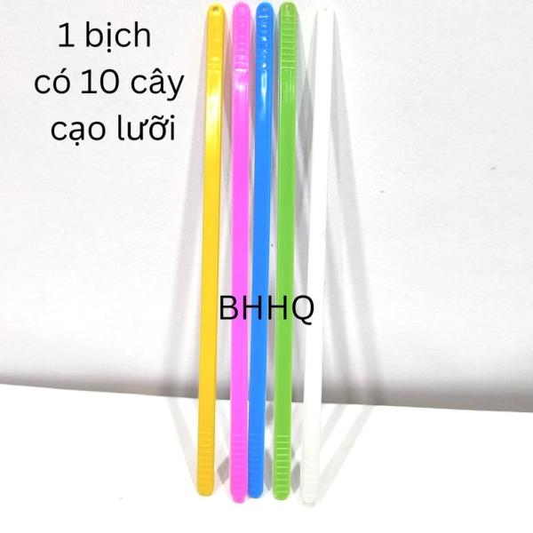 10 que cạo lưỡi nhựa dày dạng thẳng
