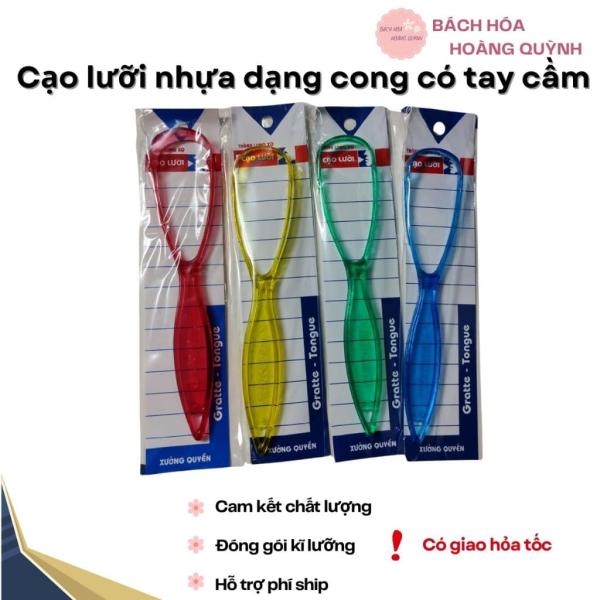 Cây cạo lưỡi (nạo lưỡi) nhựa cầm tay - giúp vệ sinh răng miệng, hơi thở thom tho