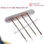 4cây nặn mụn đầu đen cao cấp màu hồng có hộp đựng , tiện dụng làm đẹp BHHQ