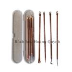 4cây nặn mụn đầu đen cao cấp màu hồng có hộp đựng , tiện dụng làm đẹp BHHQ