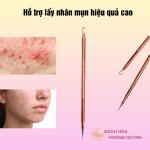 Cây nặn mụn đầu đen cao cấp màu hồng MLN sang trọng có túi nhựa xinh xắn , tiện dụng làm đẹp BHHQ