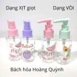 Chai chiết mỹ phẩm (dầu gội, sữa tắm...) mini thuận tiện du lịch họa tiết xinh xắn .