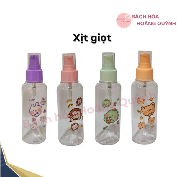Chai chiết mỹ phẩm (dầu gội, sữa tắm...) mini thuận tiện du lịch họa tiết xinh xắn .