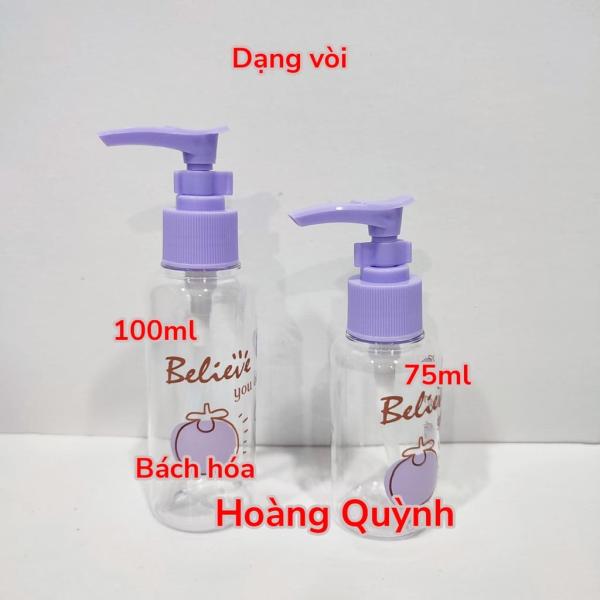 Chai chiết mỹ phẩm (dầu gội, sữa tắm...) mini thuận tiện du lịch họa tiết xinh xắn .