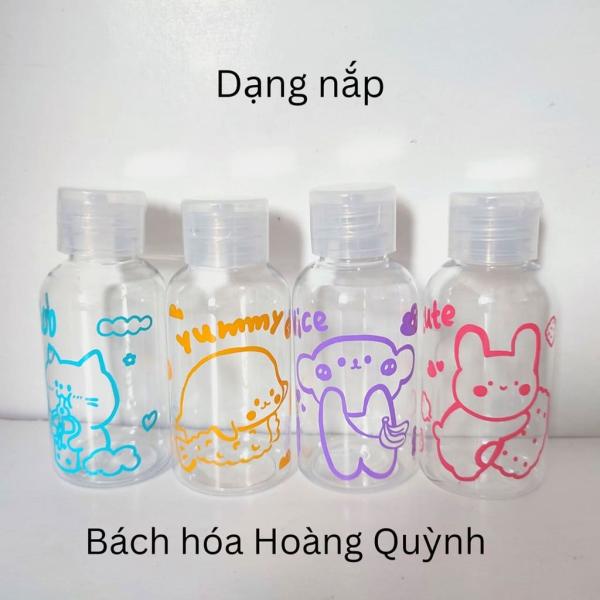Chai chiết mỹ phẩm (dầu gội, sữa tắm...) mini thuận tiện du lịch họa tiết xinh xắn .