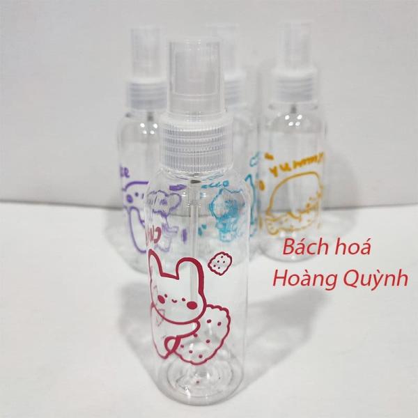 Chai chiết mỹ phẩm (dầu gội, sữa tắm...) dạng PHUN SƯƠNG mini thuận tiện du lịch họa tiết xinh xắn