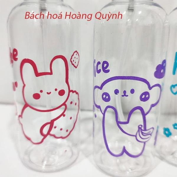 Chai chiết mỹ phẩm (dầu gội, sữa tắm...) dạng PHUN SƯƠNG mini thuận tiện du lịch họa tiết xinh xắn