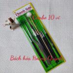 Combo 10 bộ lấy ráy tai 8 dụng cụ cán nhựa nhíp cong dày