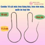 Combo 10 cái móc treo rèm size lớn, quần áo, hàng hóa , móc khoen lớn treo vật dụng hình trái bầu bằng thép không gỉ
