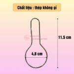 Combo 10 cái móc treo rèm size lớn, quần áo, hàng hóa , móc khoen lớn treo vật dụng hình trái bầu bằng thép không gỉ