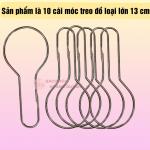 Combo 10 cái móc treo rèm size lớn, quần áo, hàng hóa , móc khoen lớn treo vật dụng hình trái bầu bằng thép không gỉ