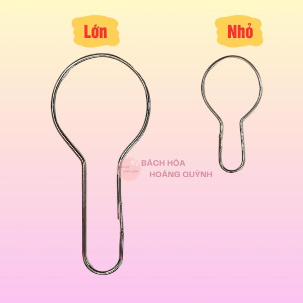 Combo 10 cái móc treo rèm size lớn, quần áo, hàng hóa , móc khoen lớn treo vật dụng hình trái bầu bằng thép không gỉ