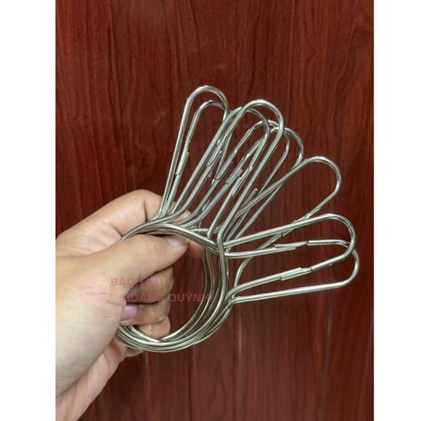 Combo 10 cái móc treo rèm size lớn, quần áo, hàng hóa , móc khoen lớn treo vật dụng hình trái bầu bằng thép không gỉ