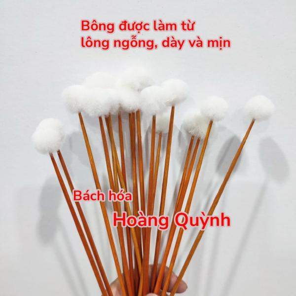 Combo 10 cây bông ngoáy tay (bông ráy tai) lông ngỗng size NHỎ