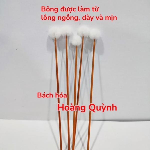 Combo 10 cây bông ngoáy tay (bông ráy tai) lông ngỗng size NHỎ