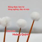 Combo 10 cây bông ngoáy tay (bông ráy tai) lông ngỗng size NHỎ