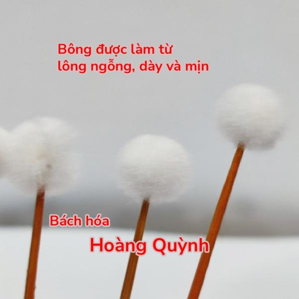 Combo 10 cây bông ngoáy tay (bông ráy tai) lông ngỗng size NHỎ