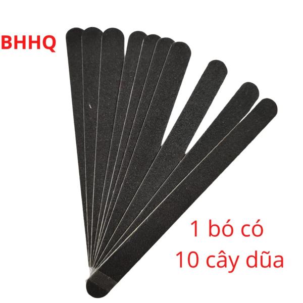 Combo 10 cây dũa móng tay,móng chân 2 mặt màu đen