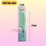 Combo 10 cây lược răng thưa, lược xù chải tóc xoăn loại nhỏ bằng nhựa nhiều màu sắc, họa tiết đa dạng ngẫu nhiên