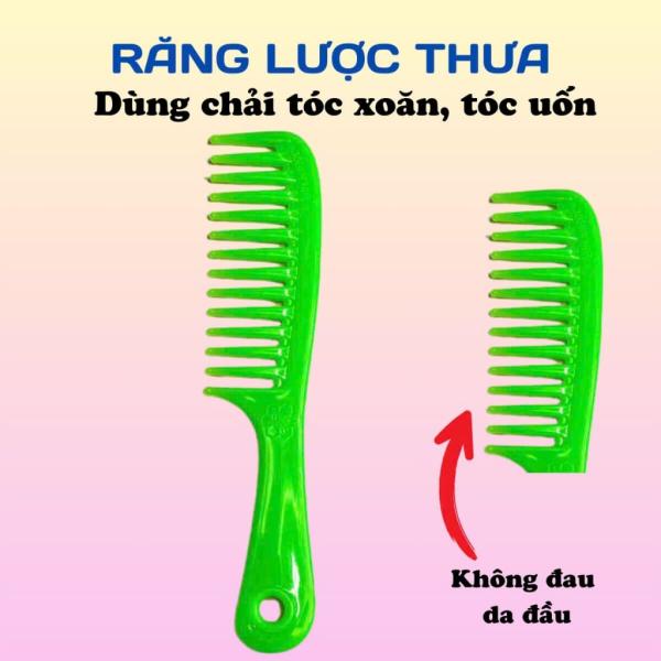 Combo 10 cây lược răng thưa- lược xù chải tóc xoăn Vĩnh Phước