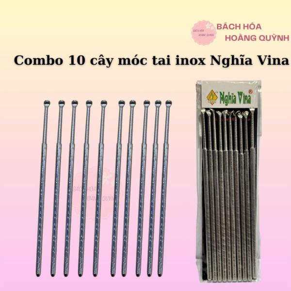 Combo 10 cây móc ráy tai inox cao cấp Nghĩa Vina
