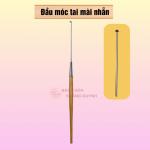 Combo 10 cây móc tai inox cán gỗ vàng 18 cm Nghĩa Vina, cây móc ráy tai, cây lấy ráy tai vệ sinh tai