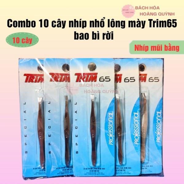 Combo 10 cây nhíp kim tân 65 nhổ râu,nhổ tóc,nhổ lông mày lông nách đa năng.