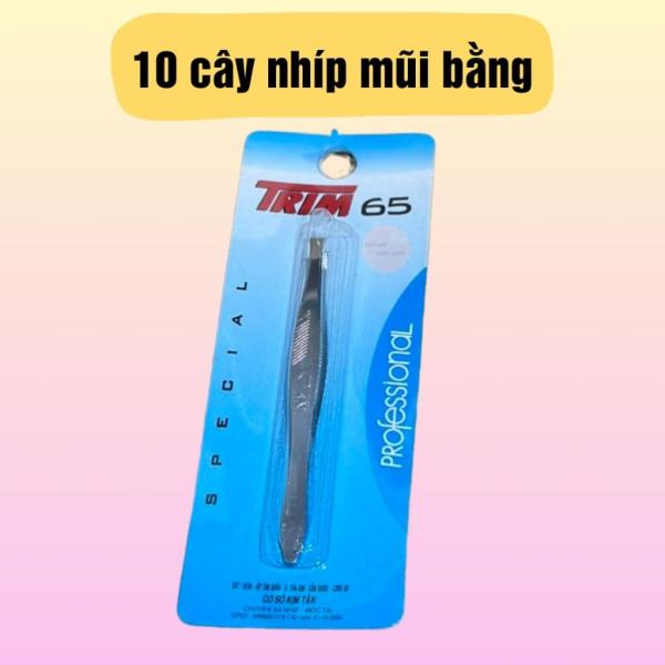 Combo 10 cây nhíp kim tân 65 nhổ râu,nhổ tóc,nhổ lông mày lông nách đa năng.