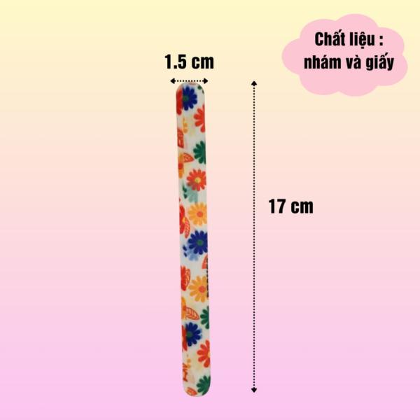 Combo 5 cây dũa móng tay,móng chân 2 mặt hình hoa dễ thương