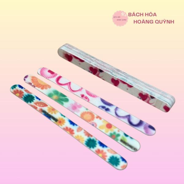Combo 5 cây dũa móng tay,móng chân 2 mặt hình hoa dễ thương