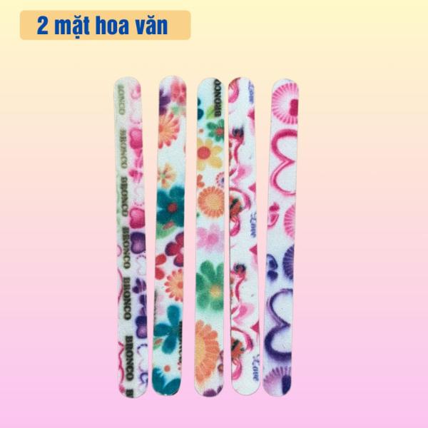 Combo 5 cây dũa móng tay,móng chân 2 mặt hình hoa dễ thương