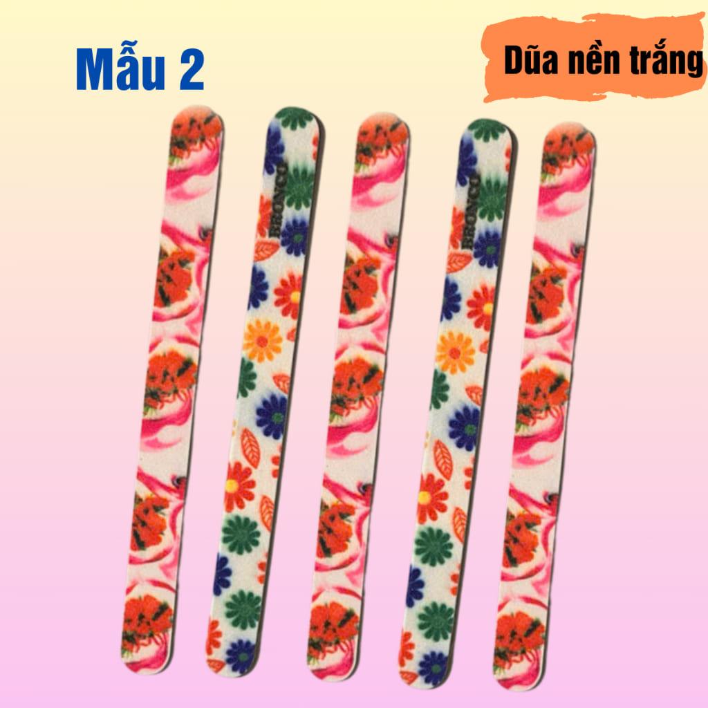 Combo 5 cây dũa móng tay,móng chân 2 mặt hình hoa dễ thương