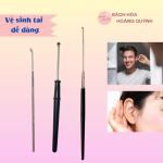 COmbo 5 Cây móc tai inox, cây móc lỗ tai thép không gỉ vệ sinh tai, lấy ráy tai