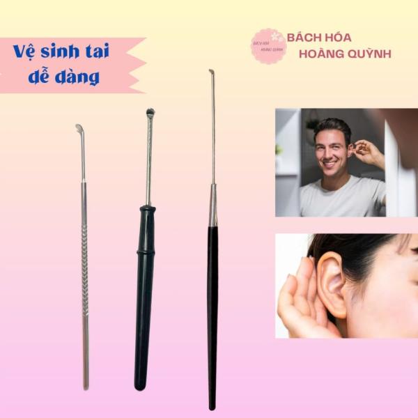 COmbo 5 Cây móc tai inox, cây móc lỗ tai thép không gỉ vệ sinh tai, lấy ráy tai