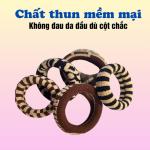 Combo 5 dây cột tóc lò xo bằng nhựa màu đen tránh gãy rụng tóc,dây cột tóc nhựa thời trang cho phụ nữ.