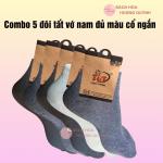 Combo 5 đôi tất vớ nam cổ ngắn đủ màu co giãn Trịnh Trung thoáng khí, co giãn