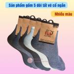 Combo 5 đôi tất vớ nam cổ ngắn đủ màu co giãn Trịnh Trung thoáng khí, co giãn