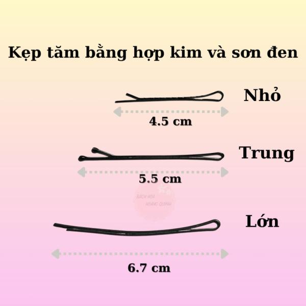Combo 5 vĩ kẹp tăm màu đen, kẹp tóc tạo nhiều phong cách, kẹp xẹt mái, gim tóc nhiều size